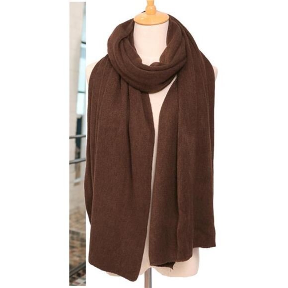 Womens Warm Winter Infinity Scarves Set Blanket Scarf Pure Color - Picture 4 of 7